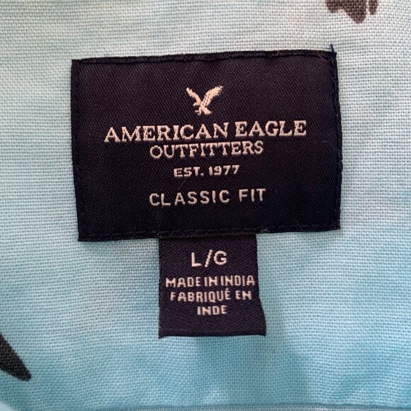 AMERICAN EAGLE Mens Toucan Print Cotton Short Sleeve Shirt - Picture 3 of 6